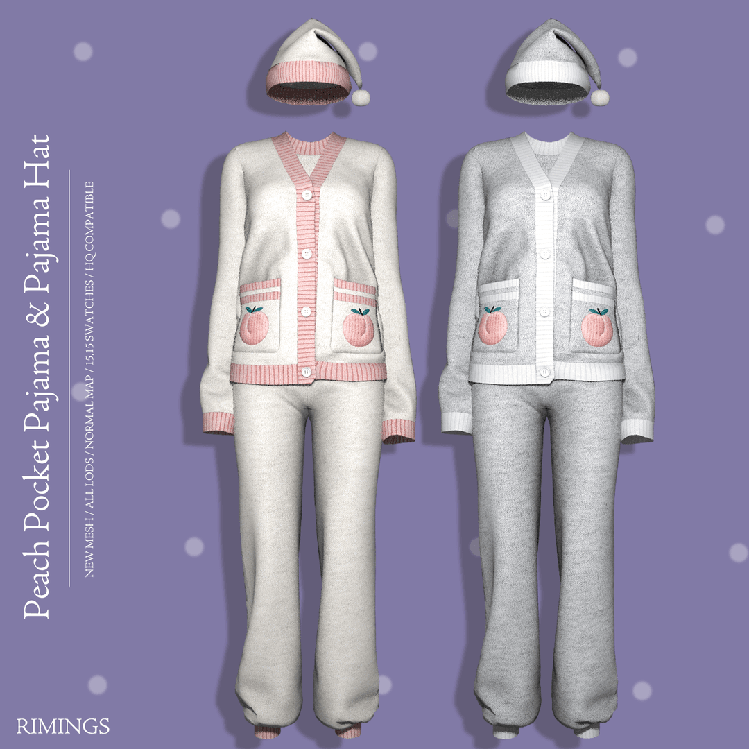 Пижама Peach Pocket Pajama and Hat